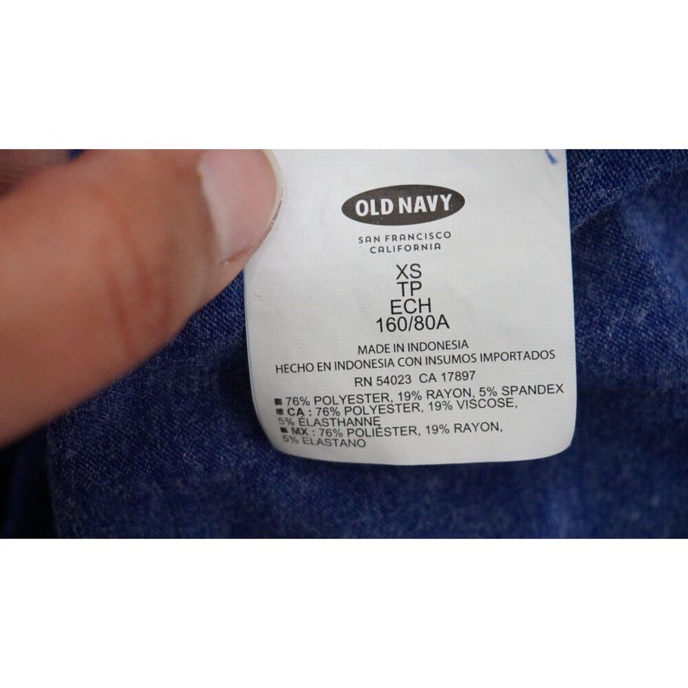 Old Navy Women's Relaxed Long Sleeve Hi-Low Shirt Blue - Size XS - Picture 13 of 14